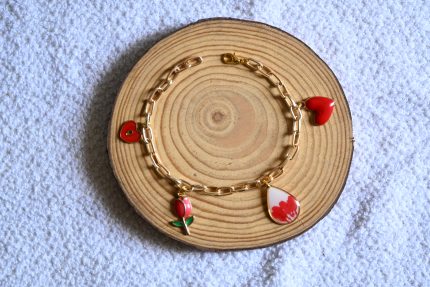Floral charm bracelet-1