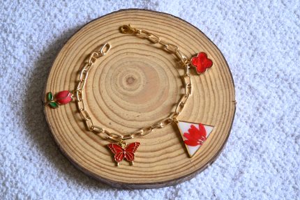 Floral charm bracelet-2