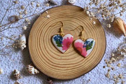 Heart petals earrings
