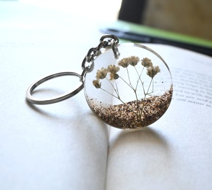 Petal pearl drop Keychain