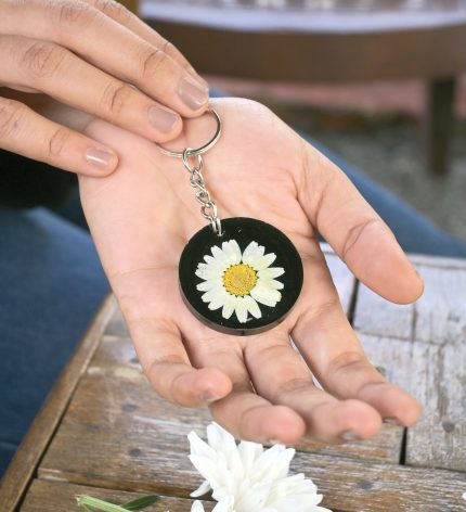 Midnight bloom keychain